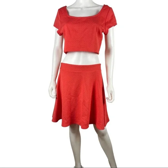 NWT Trixxi Junior Two Piece Coral Mini Dress 13 - Picture 6 of 13